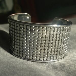 Silver Textured Bracelet